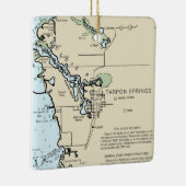 Tarpon Springs Nautical Chart Keramisch Ornament (Rechts)