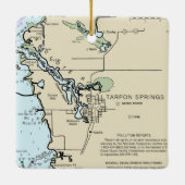 Tarpon Springs Nautical Chart Keramisch Ornament (Achterkant)