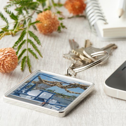 Tarpon Springs Sponge Boat Ornament Sleutelhanger (Zijkant)