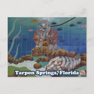 Tarpon Springs Sponge Diver Mural Briefkaart