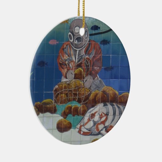 Tarpon Springs Sponge Diver Mural Ornament (Rechts)