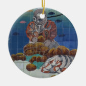 Tarpon Springs Sponge Diver Mural Ornament (Voorkant)