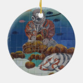 Tarpon Springs Sponge Diver Mural Ornament (Achterkant)
