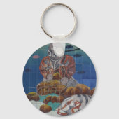Tarpon Springs Sponge Diver Mural Sleutelhanger (Voorkant)