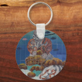 Tarpon Springs Sponge Diver Mural Sleutelhanger (Voorkant)
