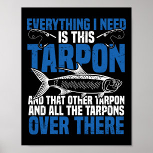 Tarpon Vissersplek Hengel en Reel Combo Tarpon Vis Poster