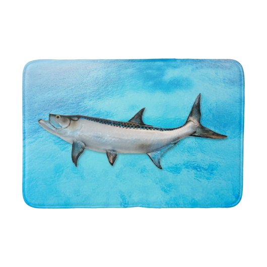 Tarpon Zoutwater Vis Blauwe Water Badmat (Voorkant)
