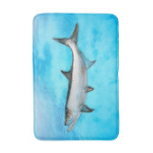Tarpon Zoutwater Vis Blauwe Water Badmat (Voorkant Verticaal)