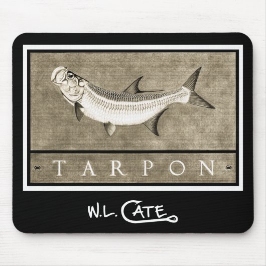 Tarpon  zwarte en witte Muismatten (Voorkant)