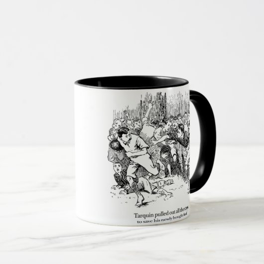 Tarquin en het blad mok (Voorkant rechts)