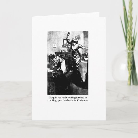 Tarquin verheugt zich op Kerstmis Feestdagen Kaart (Voorkant)