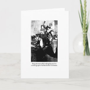 Tarquin verheugt zich op Kerstmis Feestdagen Kaart
