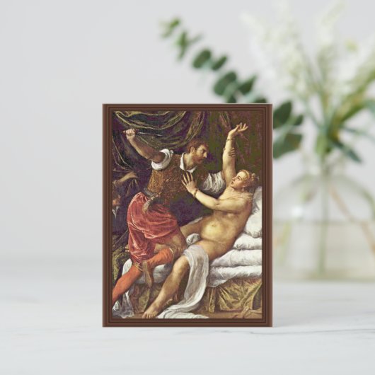 Tarquinius en Lucpensiona door Tizian Briefkaart (Staand voorkant)