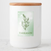 Tarragon Herbs Label Voedselcontainer Etiket (Voorkant)