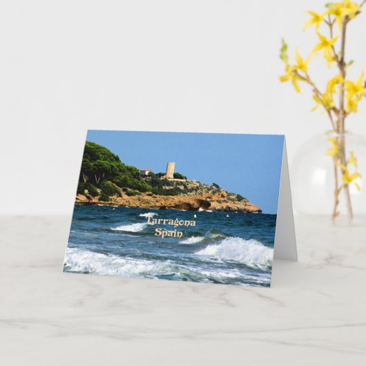 Tarragona, schilderachtig Spanje Kaart (Gele Bloem)