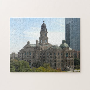 Tarrant County Courthouse westelijke hoek - W. Bel Legpuzzel