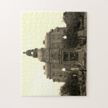 Tarrant County Courthouse Zuidwestzijde Zwart-Wit