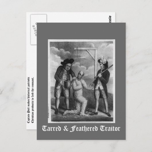 Tarred & Feathered Verrader Briefkaart (Voorkant / Achterkant)