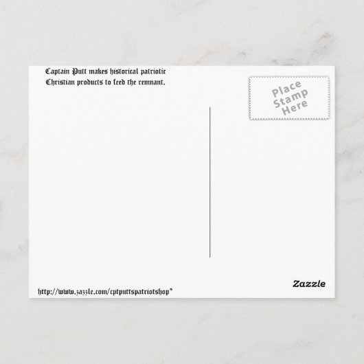 Tarred & Feathered Verrader Briefkaart (Achterkant)