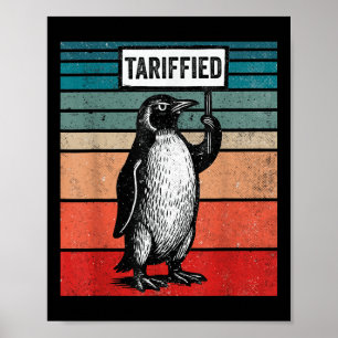 Tarrified Tariefgebonden Funny Penguin Politieke H Poster