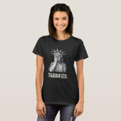 TARRIFIED Vrijheidsbeeld Grappig Facepalm Sarcasti T-shirt (Voorkant volledig)