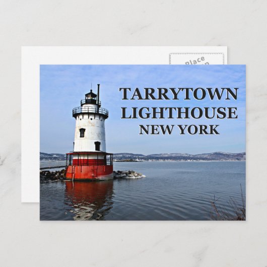 Tarrytown Lighthouse, Briefkaart van New York (Voorkant / Achterkant)