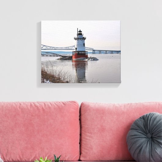 Tarrytown Lighthouse, New York Canvas Print (Insitu (Woonkamer))