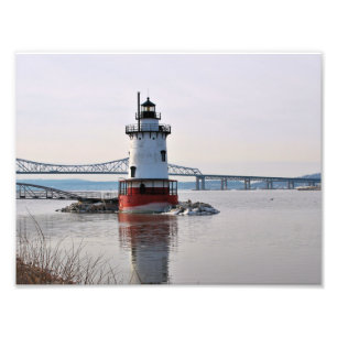 Tarrytown Lighthouse, New York Foto Afdruk