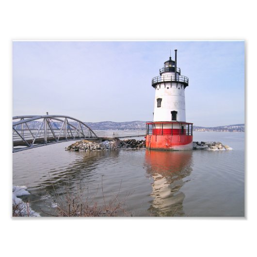 Tarrytown Lighthouse, New York Foto Foto Afdruk (Voorkant)