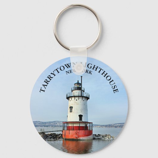 Tarrytown Lighthouse, New York Keyring Sleutelhanger (Voorkant)