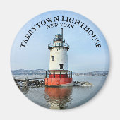 Tarrytown Lighthouse, New York Round Magnet (Voorkant)