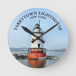 Tarrytown Lighthouse, New York Round Wall Clock Ronde Klok