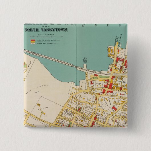 Tarrytown, N Tarrytown Vierkante Button 5,1 Cm (Voorkant)