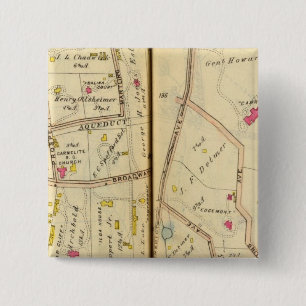 Tarrytown, New York 3 Vierkante Button 5,1 Cm