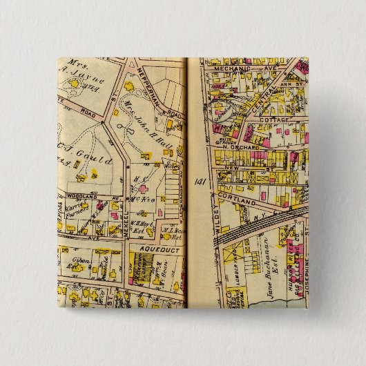 Tarrytown, New York 7 Vierkante Button 5,1 Cm (Voorkant)
