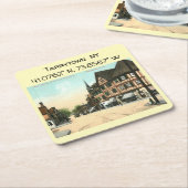 Tarrytown NY-kaartcoördinaten  stijl Kartonnen Onderzetters (Schuin)