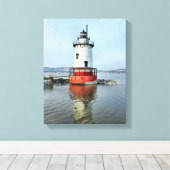 Tarrytown Vuurtoren New York Ingewikkeld Canvas Pr (Insitu (Houten vloer))