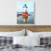 Tarrytown Vuurtoren New York Ingewikkeld Canvas Pr Afdruk (Insitu (Slaapkamer))
