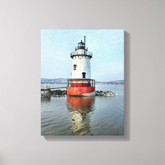 Tarrytown Vuurtoren New York Ingewikkeld Canvas Pr Afdruk (Voorkant)