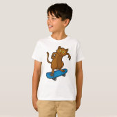Tarsier als Skater met Skateboard T-shirt (Voorkant volledig)