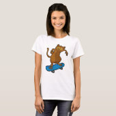 Tarsier als Skater met Skateboard T-shirt (Voorkant volledig)