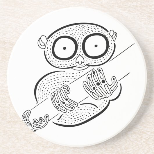 Tarsier Zandsteen Onderzetter (Voorkant)