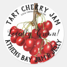 Tart Cherry Jam Product Label
