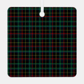 Tartan 4 Fotocollage Baby's Eerste Kerstmis Metalen Ornament (Achterkant)