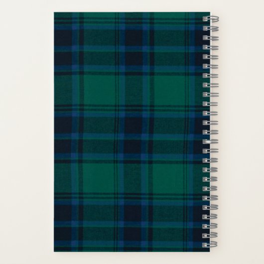 Tartan 5,5-inch x 8,5-inch spiral notebook notitieboek (Achterkant)