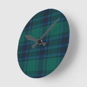 Tartan Acrylic Wall Clock Ronde Klok (Hoek)