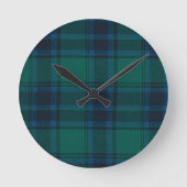 Tartan Acrylic Wall Clock Ronde Klok (Voorkant)