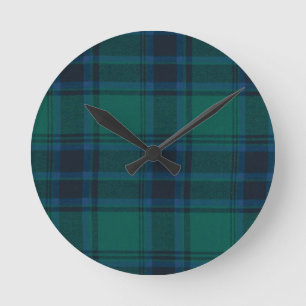 Tartan Acrylic Wall Clock Ronde Klok
