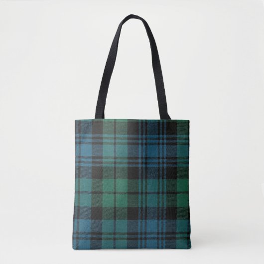 Tartan All-Over-Print Canvas tas, medium Tote Bag (Voorkant)