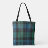 Tartan All-Over-Print Canvas tas, medium Tote Bag (Achterkant)
